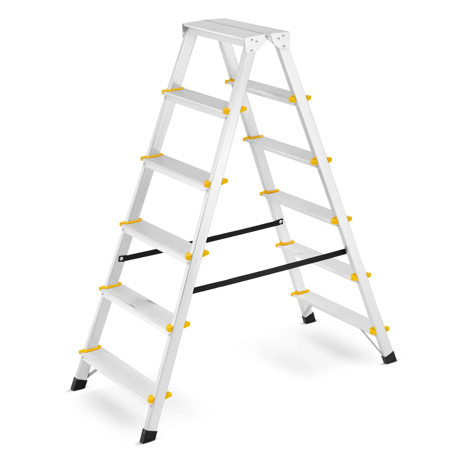 Drabina aluminiowa domowa dwustronna składana HIGHER 2x6 stopni taboret podnóżek schodek