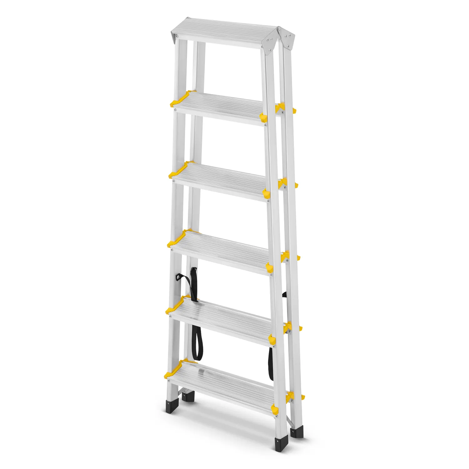 Drabina aluminiowa domowa dwustronna składana HIGHER 2x6 stopni taboret podnóżek schodek