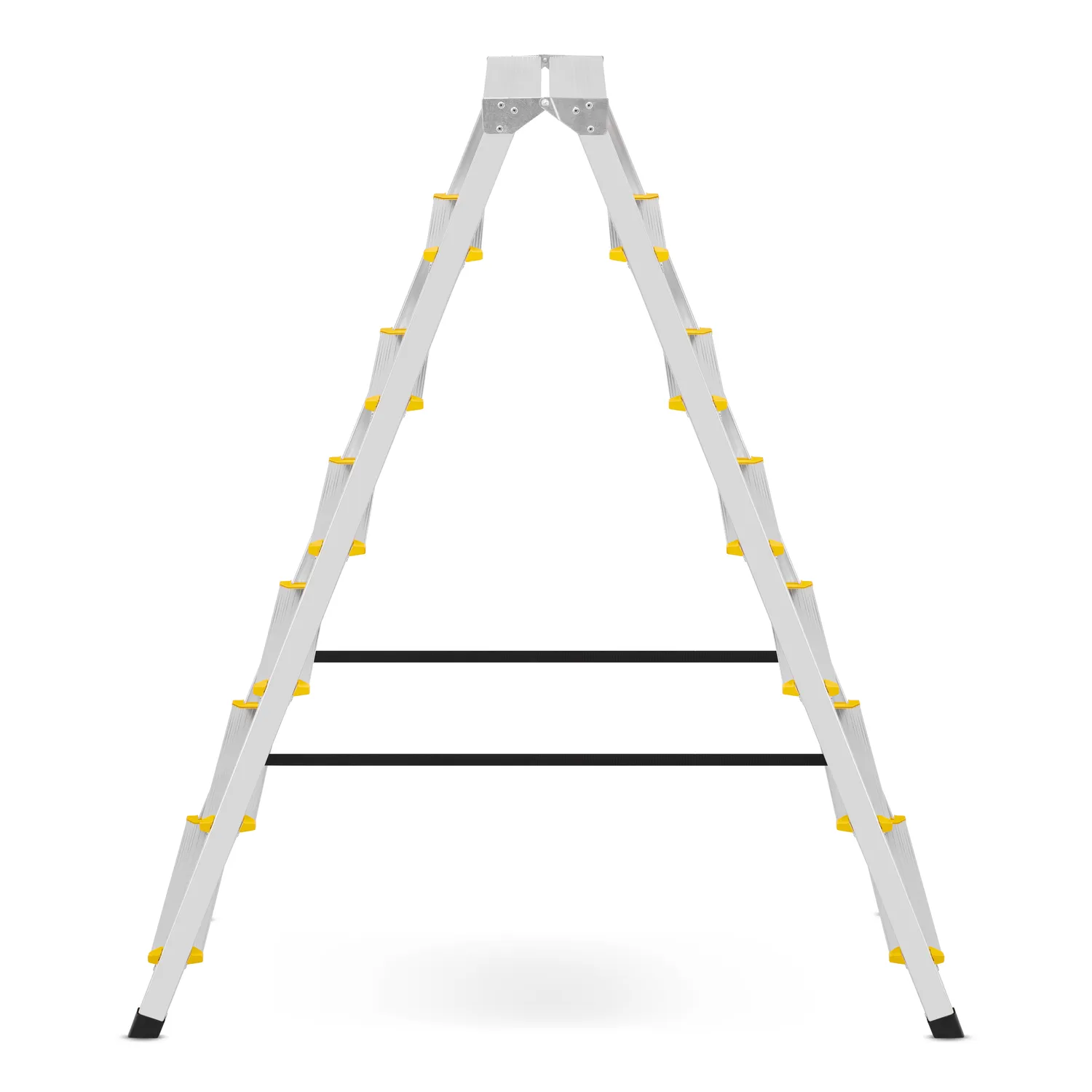 Drabina aluminiowa domowa dwustronna składana HIGHER 2x7 stopni taboret podnóżek schodek