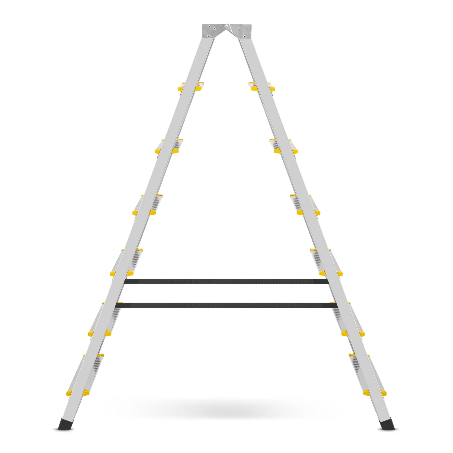 Drabina aluminiowa domowa dwustronna składana HIGHER 2x7 stopni taboret podnóżek schodek