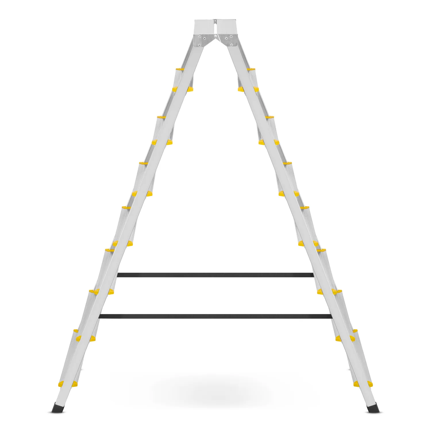 Drabina aluminiowa domowa dwustronna składana HIGHER 2x8 stopni taboret podnóżek schodek