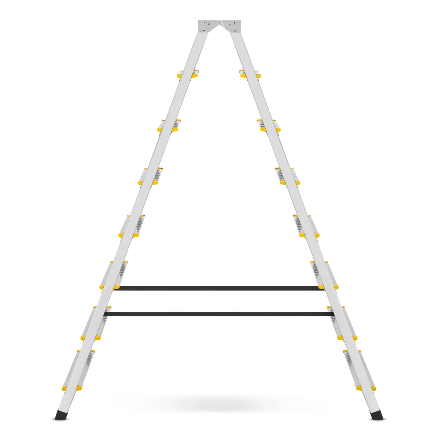 Drabina aluminiowa domowa dwustronna składana HIGHER 2x8 stopni taboret podnóżek schodek