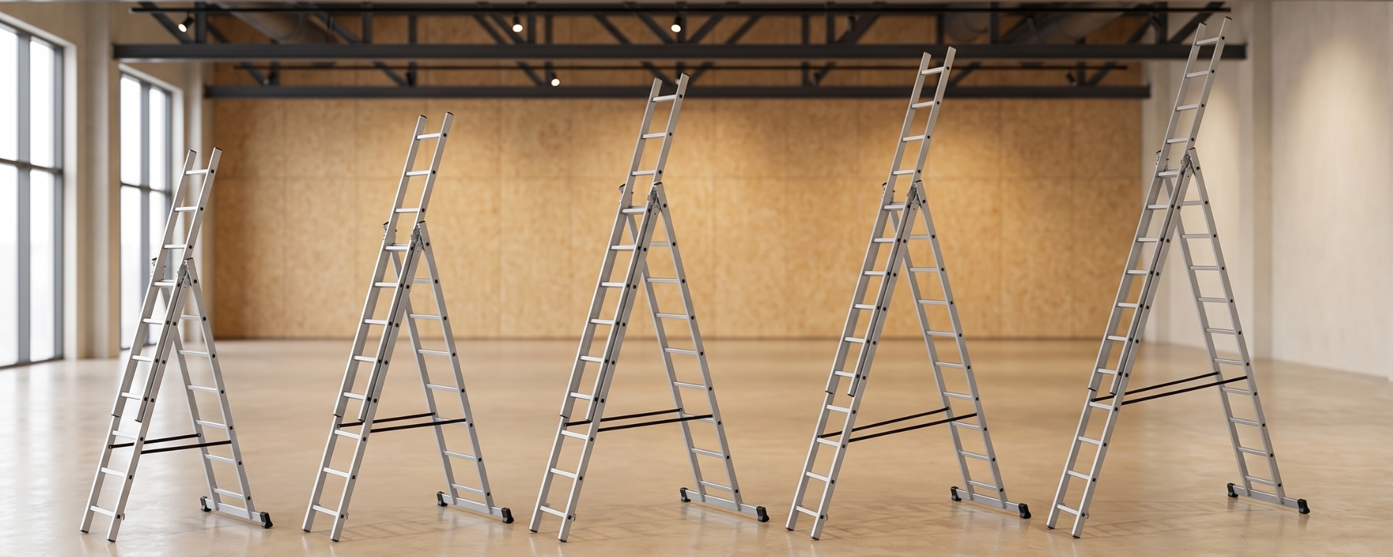 Drabina aluminiowa wielofunkcyjna uniwersalna z adaptacją na schody 3x9 HIGHER 150kg