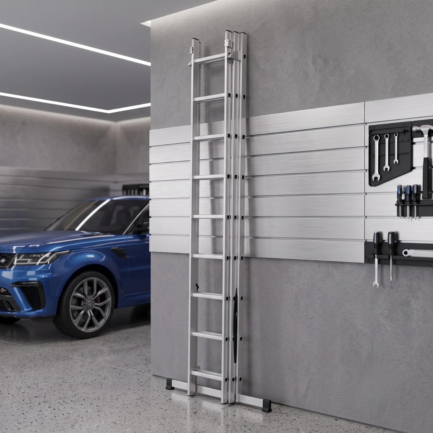 Drabina aluminiowa wielofunkcyjna uniwersalna z adaptacją na schody 3x9 HIGHER 150kg