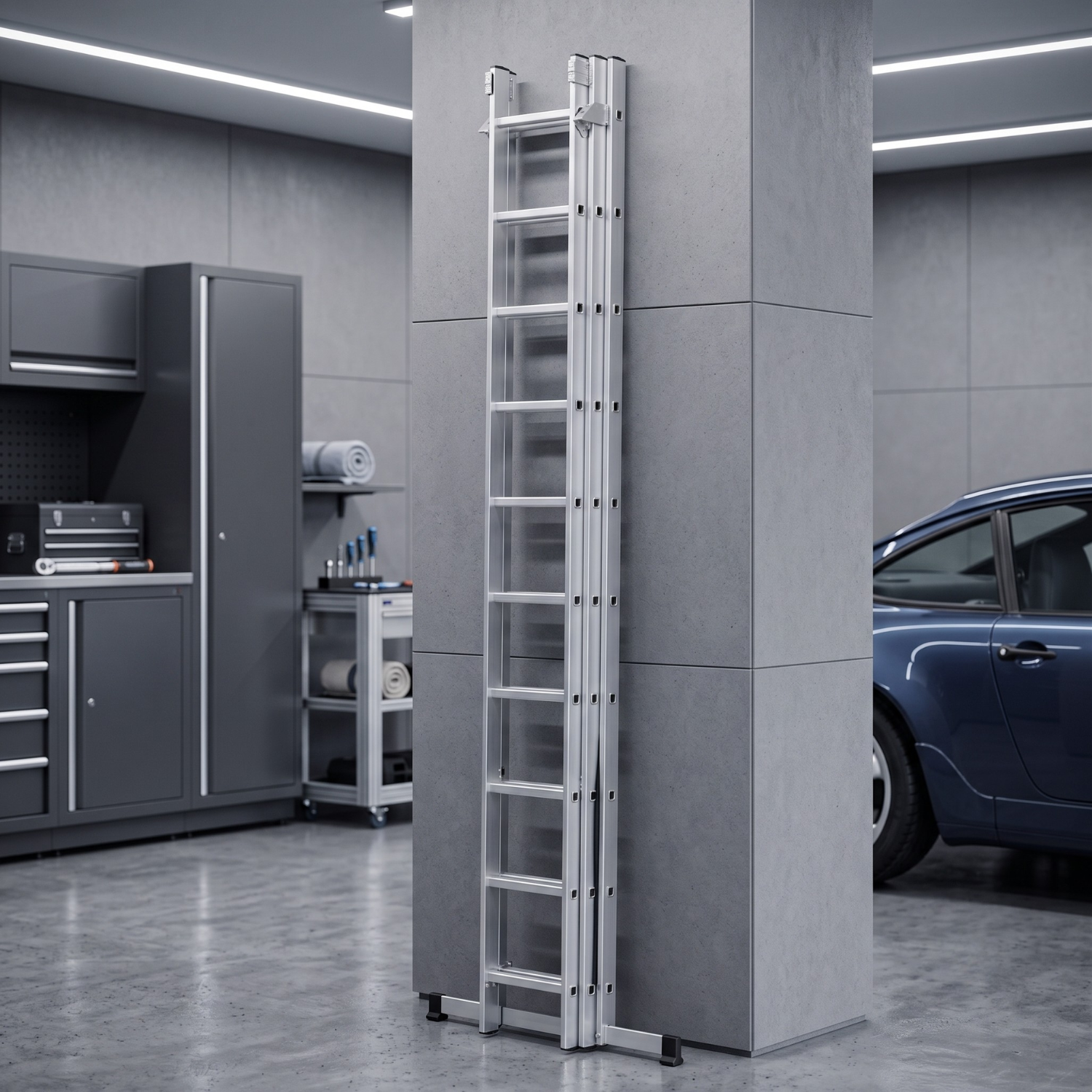 Drabina aluminiowa wielofunkcyjna uniwersalna z adaptacją na schody 3x10 HIGHER 150kg