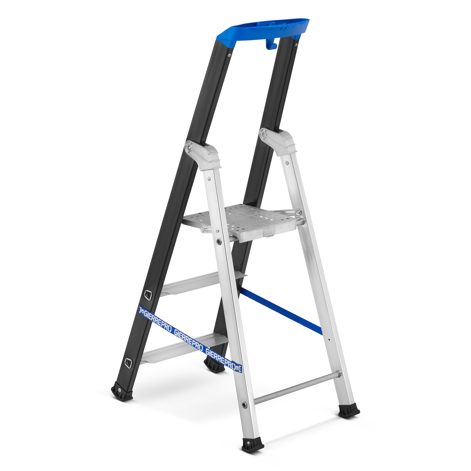 Drabina aluminiowa jednostronna GIERRE 3 stopnie podest 150 kg 2,63 m