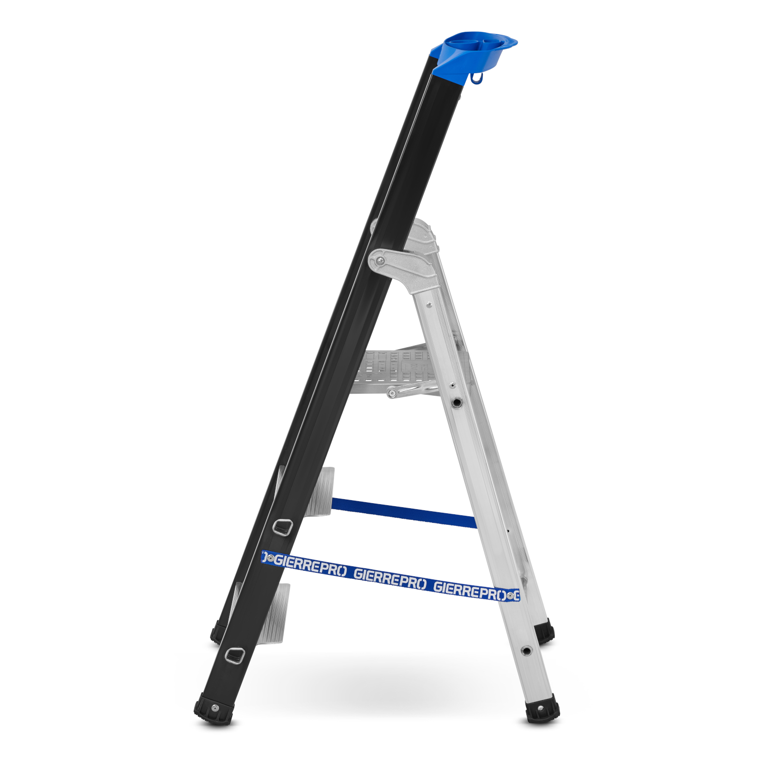 Drabina aluminiowa jednostronna GIERRE 3 stopnie podest 150 kg 2,63 m