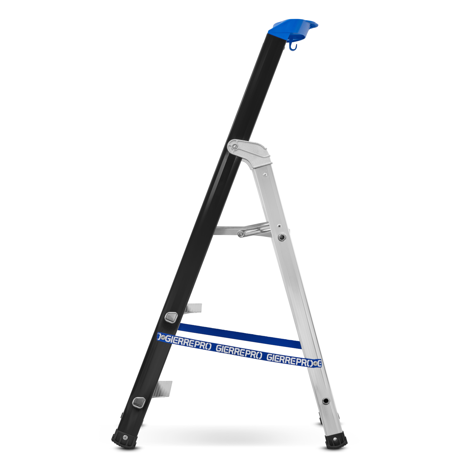 Drabina aluminiowa jednostronna GIERRE 3 stopnie podest 150 kg 2,63 m