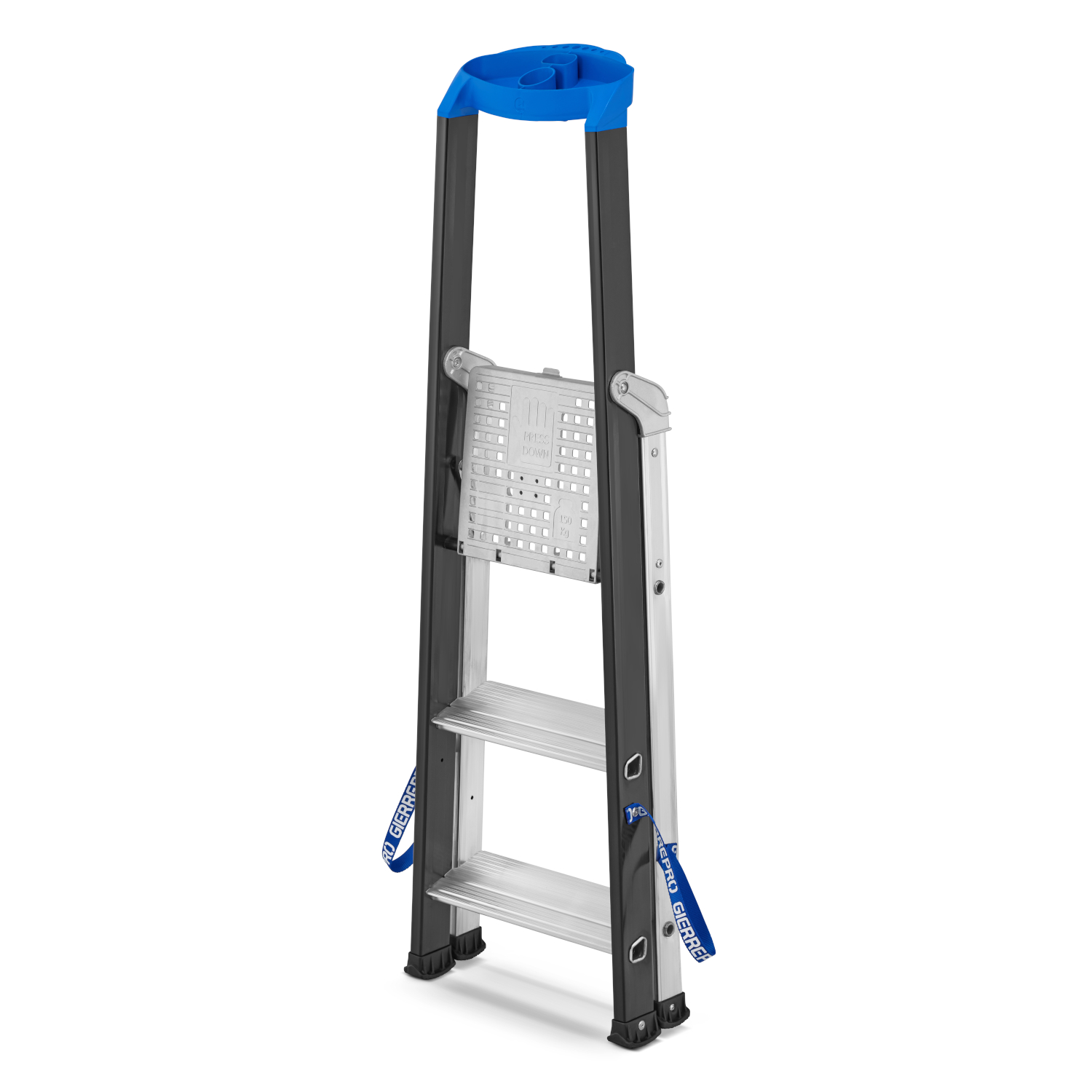 Drabina aluminiowa jednostronna GIERRE 3 stopnie podest 150 kg 2,63 m