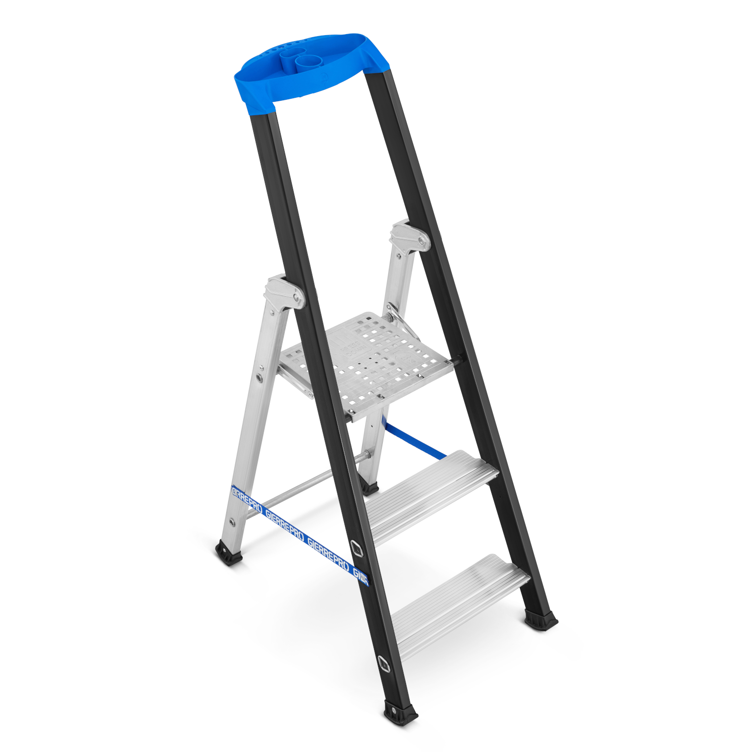 Drabina aluminiowa jednostronna GIERRE 3 stopnie podest 150 kg 2,63 m
