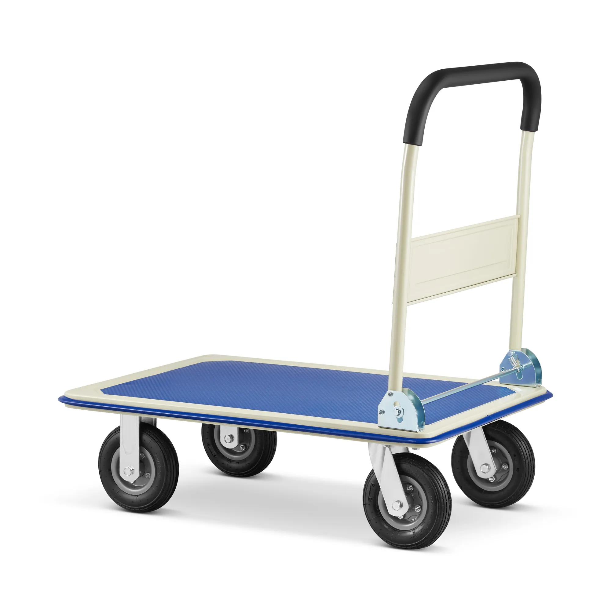 Wózek platformowy transportowy magazynowy 150 kg HIGHER koła pneumatyczne