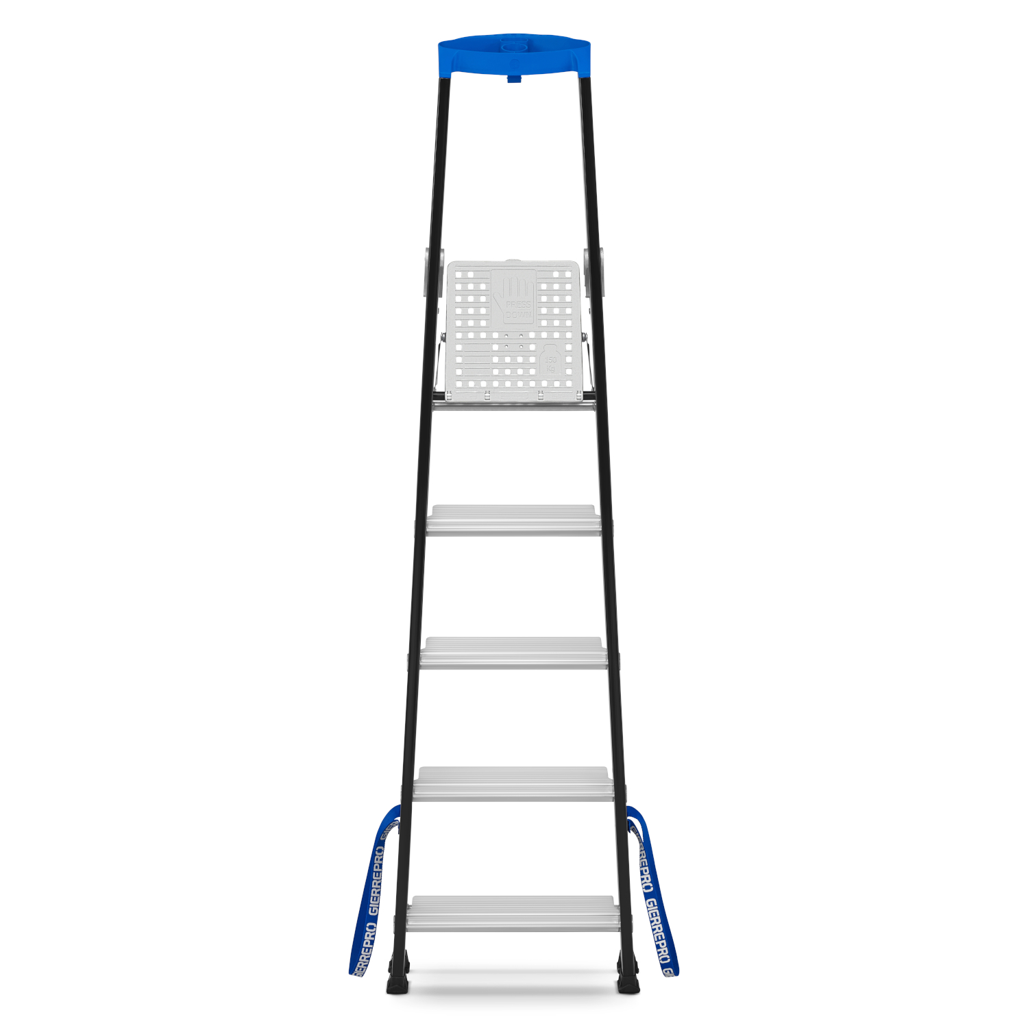 Drabina aluminiowa jednostronna GIERRE 5 stopni podest 150 kg 3,10 m