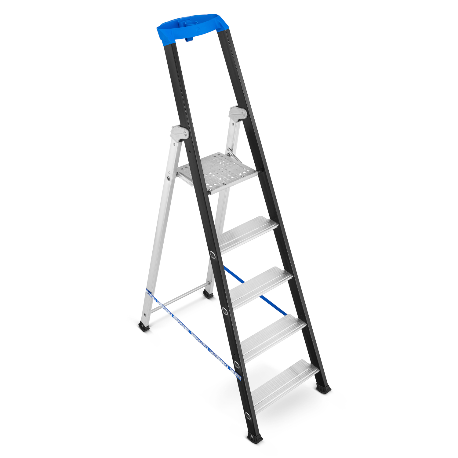 Drabina aluminiowa jednostronna GIERRE 5 stopni podest 150 kg 3,10 m