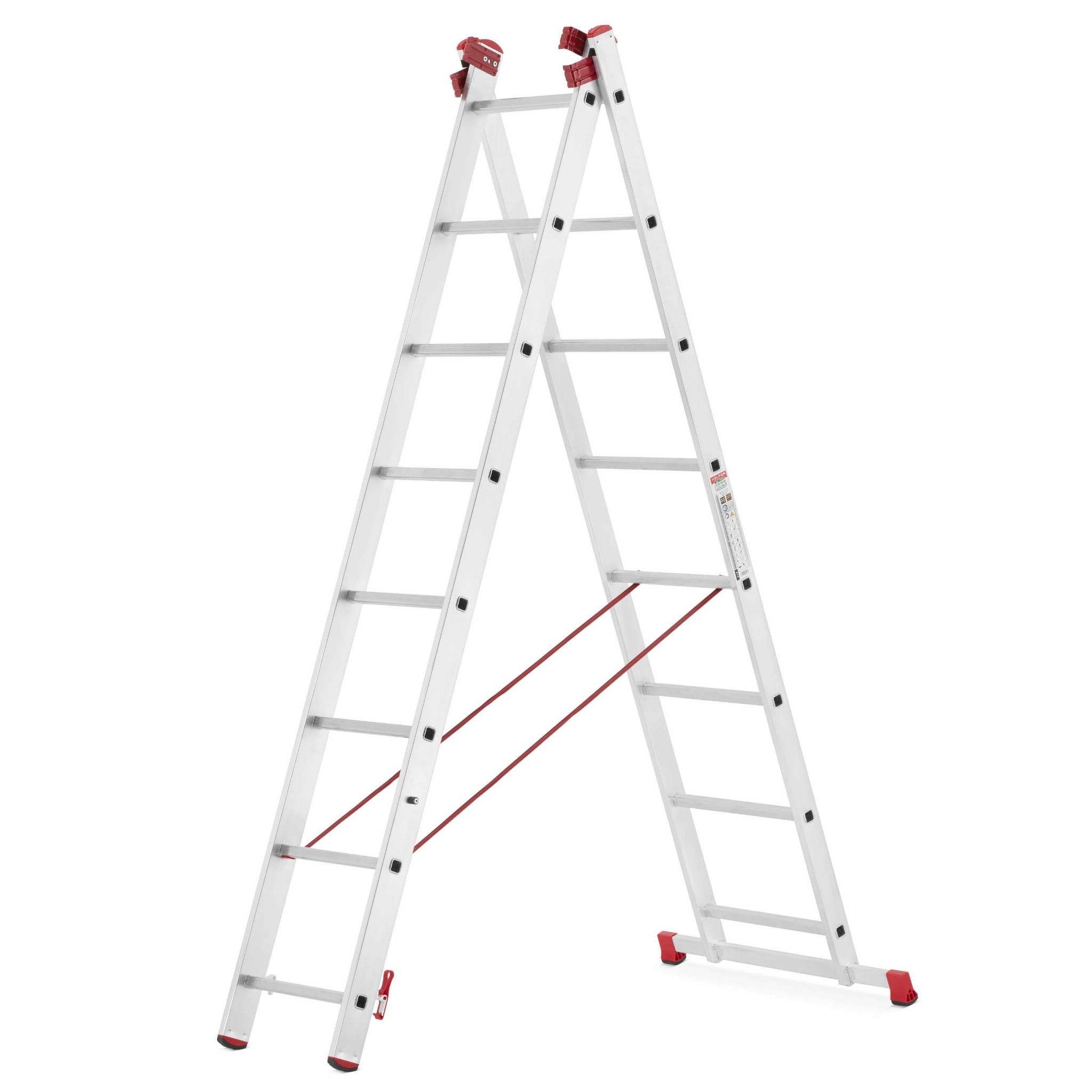 Drabina aluminiowa uniwersalna 3x8 HIGHER Professional na schody - 5,63 m
