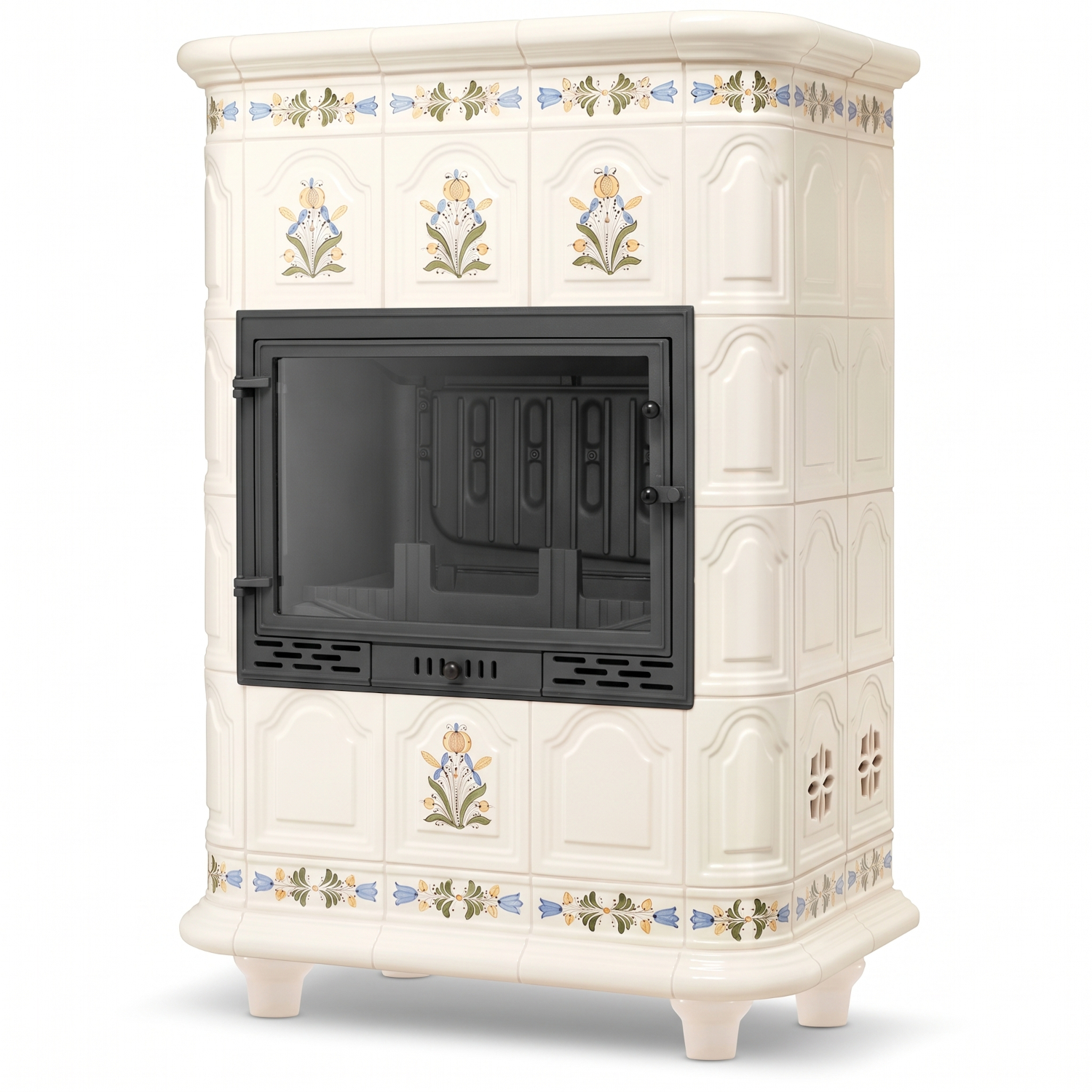 Piec kominek piecyk koza kaflowy ceramiczny LINZ z płaszczem wodnym wkład FERGUSS FGS-LUX20 16,2 kW