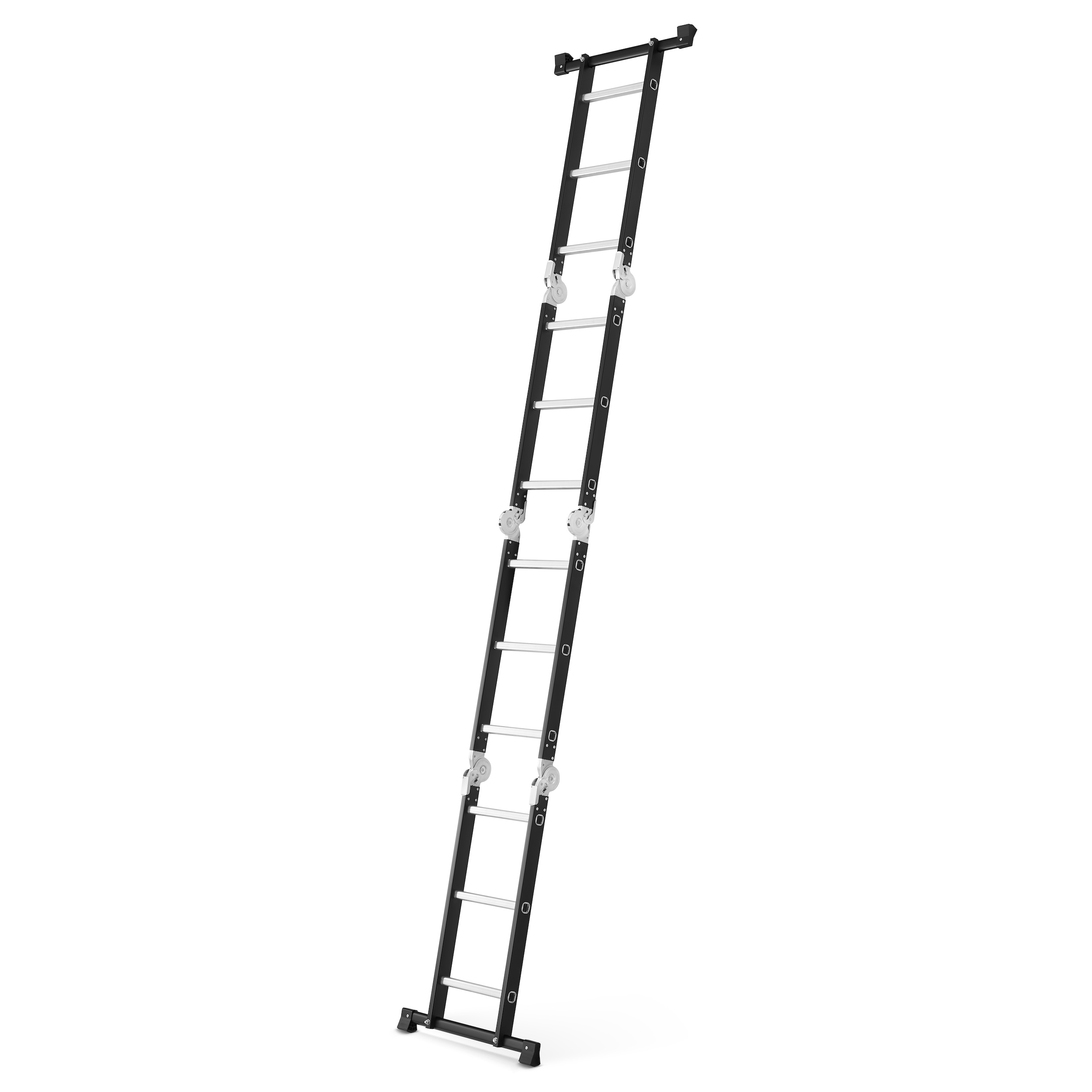 Drabina aluminiowa stalowa przegubowa składana wielofunkcyjna rozkładana 4x3 HIGHER Black