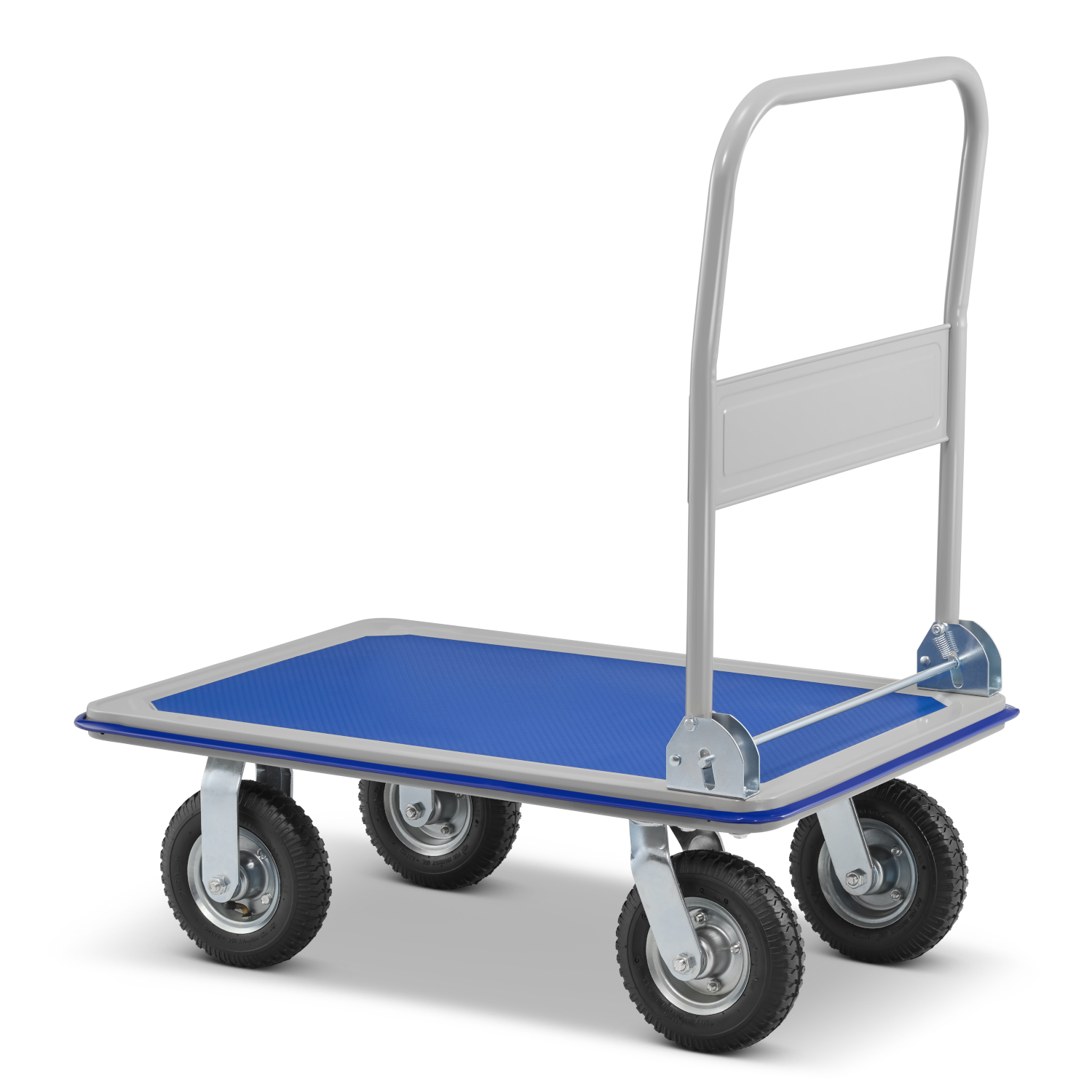 Wózek platformowy transportowy magazynowy 300 kg HIGHER koła pneumatyczne