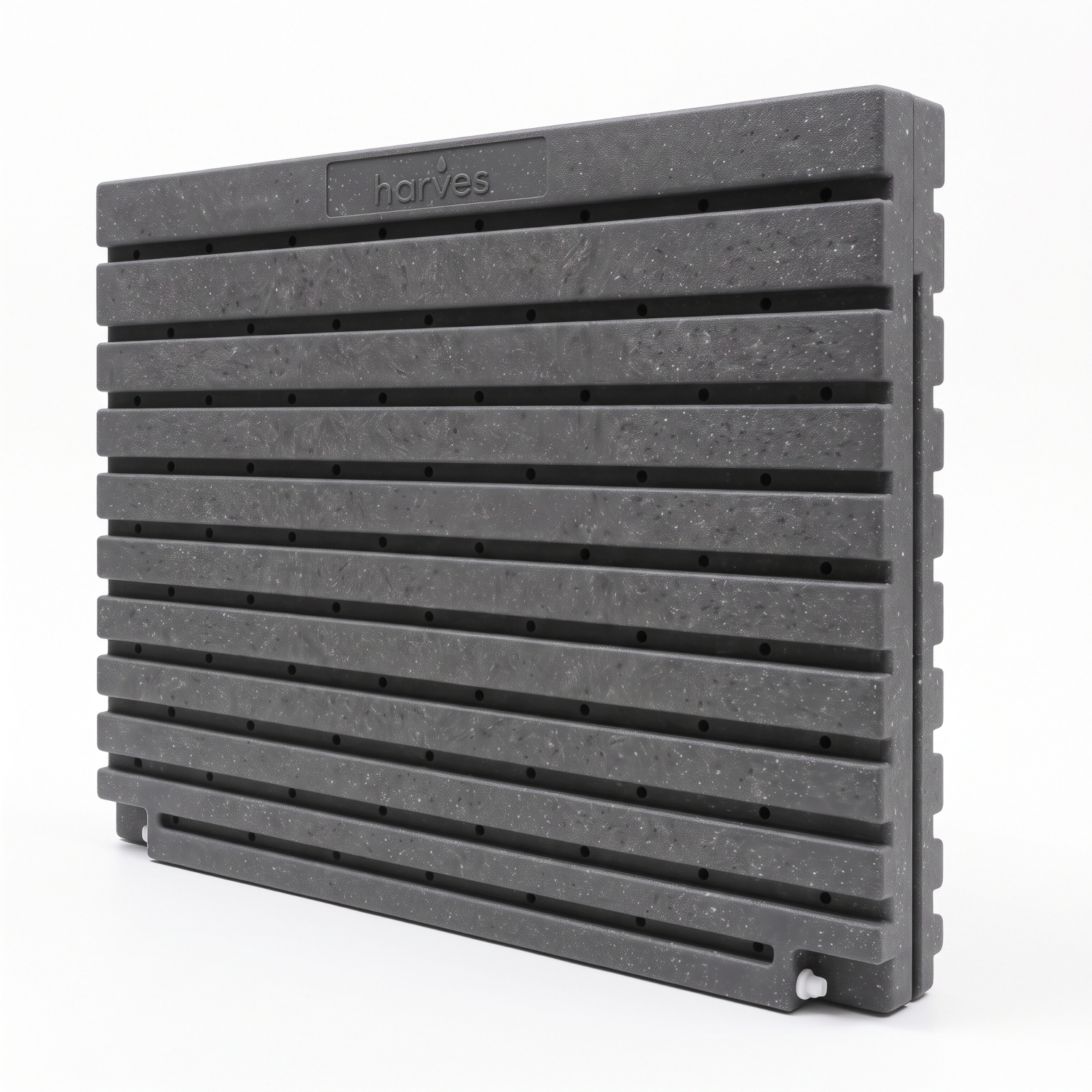 Ścienny zbiornik na deszczówkę wodę 1000 L płaski modułowy naziemny Rainwater Wall HARVES kolor ciemny szary terracota