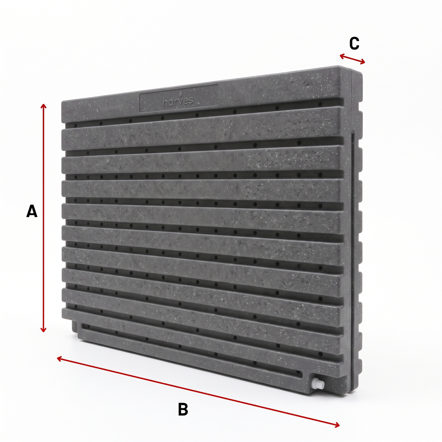 Ścienny zbiornik na deszczówkę wodę 1000 L płaski modułowy naziemny Rainwater Wall HARVES kolor ciemny szary terracota