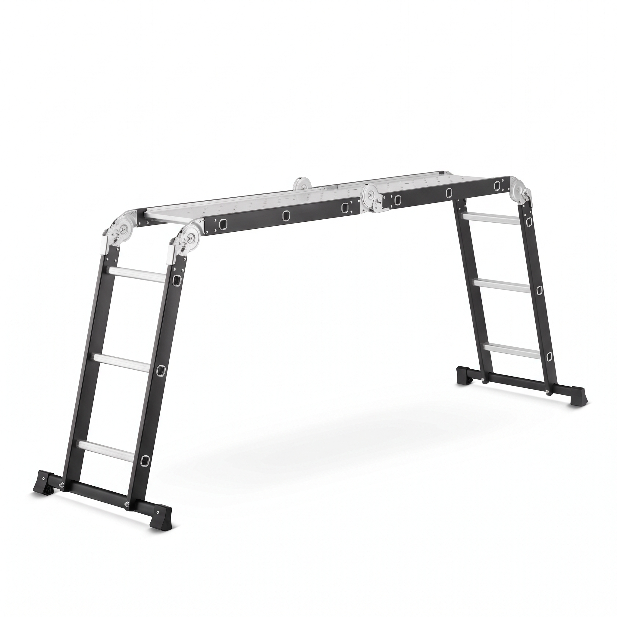 Drabina aluminiowa stalowa przegubowa składana wielofunkcyjna rozkładana 4x3 HIGHER Black