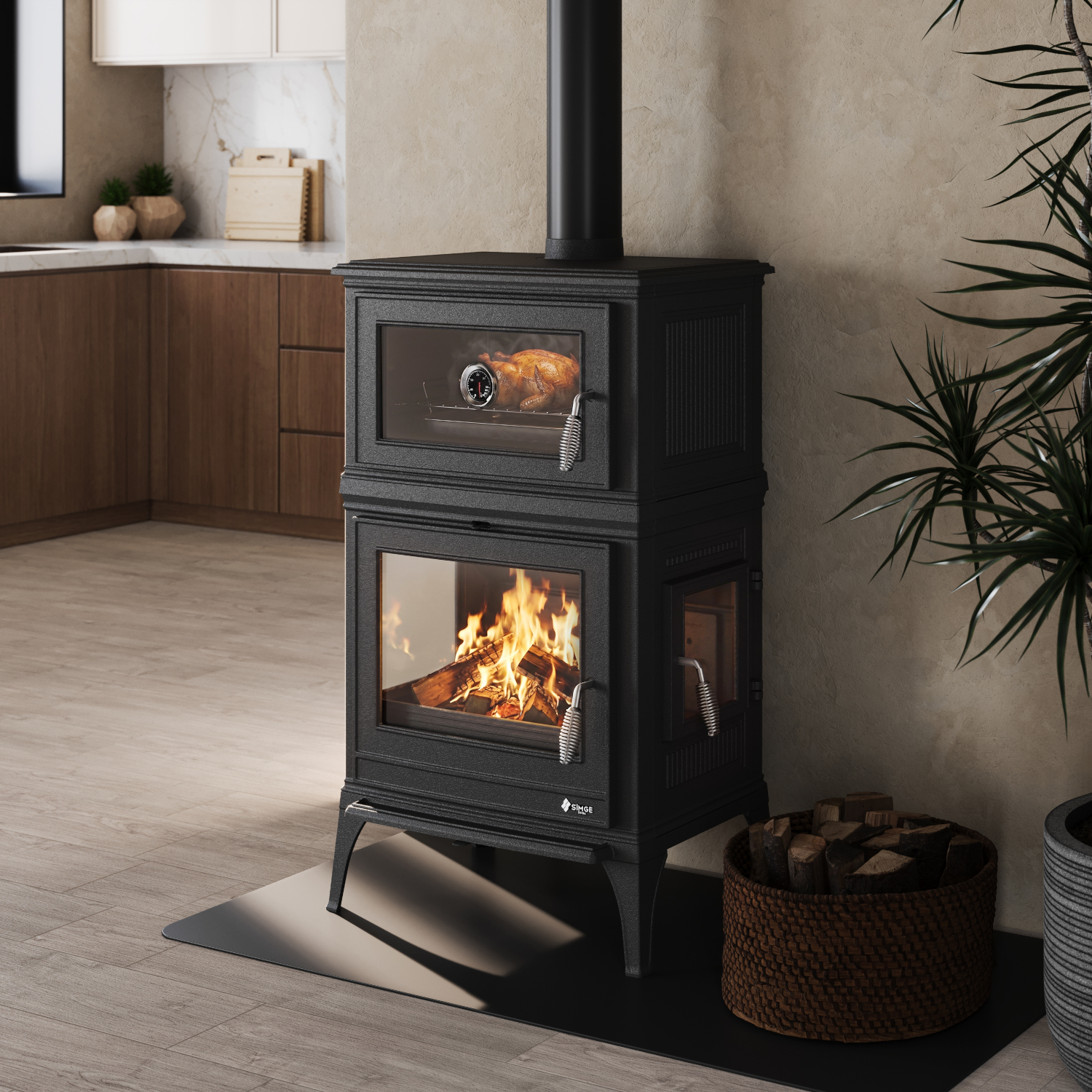 Piec piecyk kominek żeliwny wolnostojący koza 900 NOVA OVEN A 9 kW