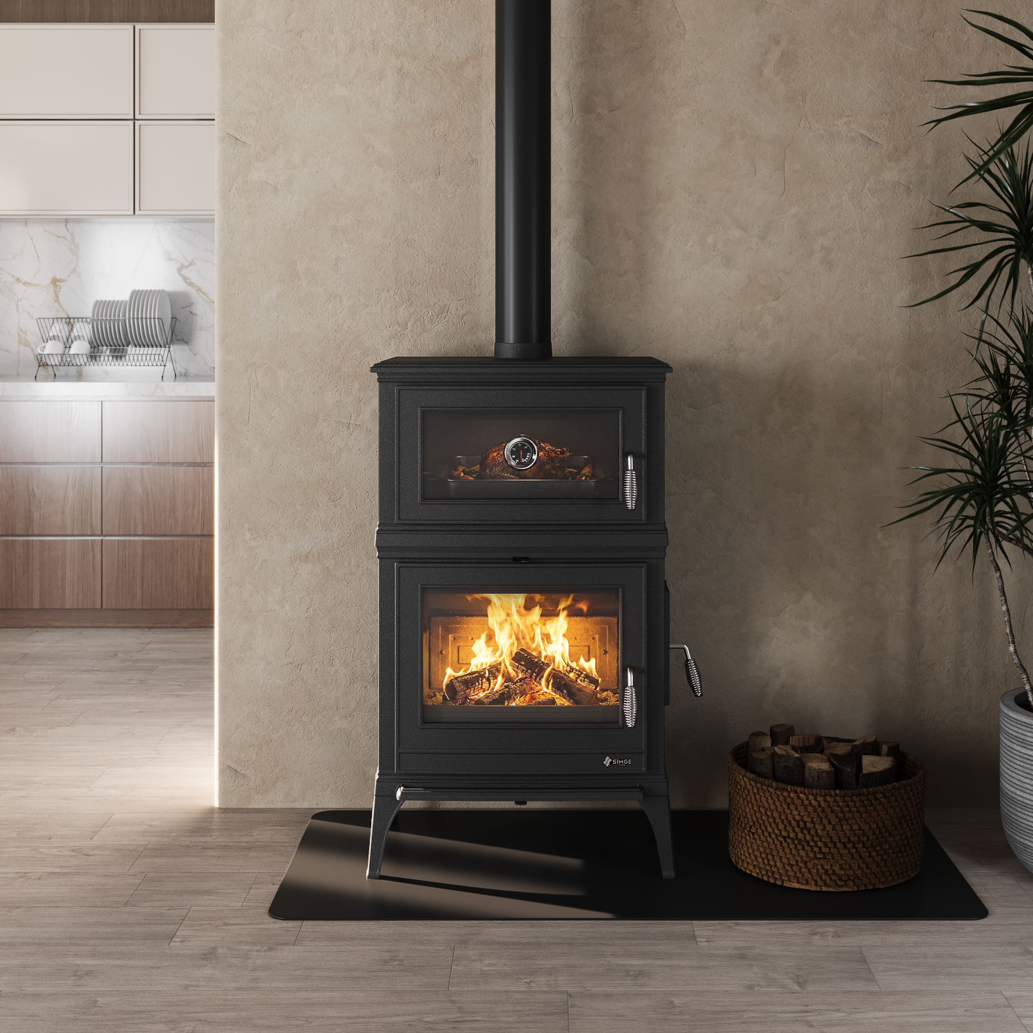 Piec piecyk kominek żeliwny wolnostojący koza 900 NOVA OVEN A 9 kW